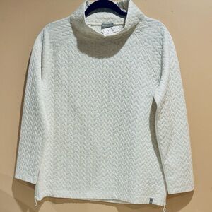 BNWT Talbots Quilted Mock Neck Top